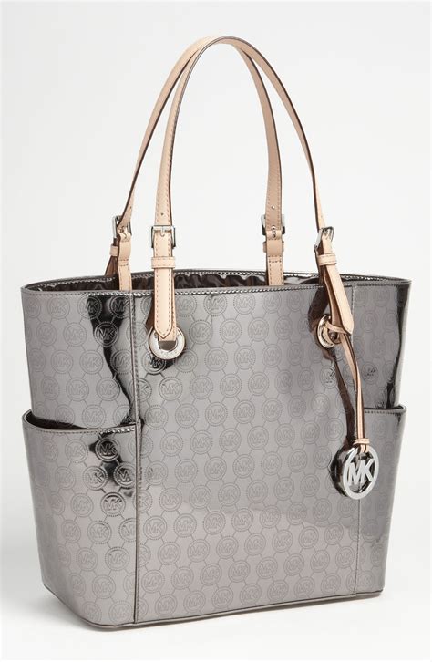 michael kors signature tote silver|michael kors signature purses.